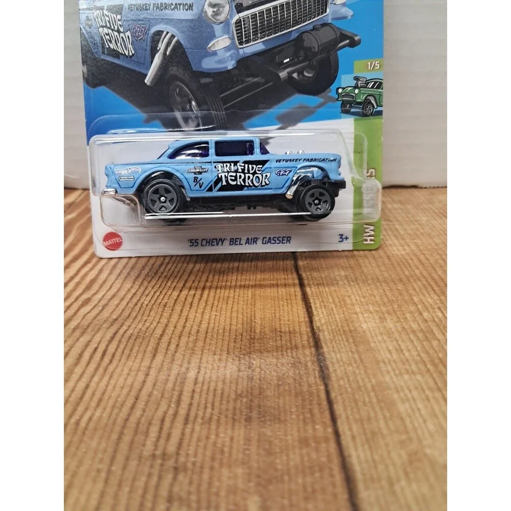 2023 Hot Wheels '55 Chevy Bel Air Gasser HW Gassers 1/5 Blue 110/250 New